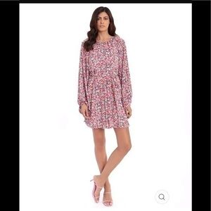 Maggy London Kimmel Shift Midi Dress Floral Pink New